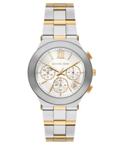Michael Kors Женские двухцветные часы Billie Quartz Chronograph из нержавеющей стали, 37mm
