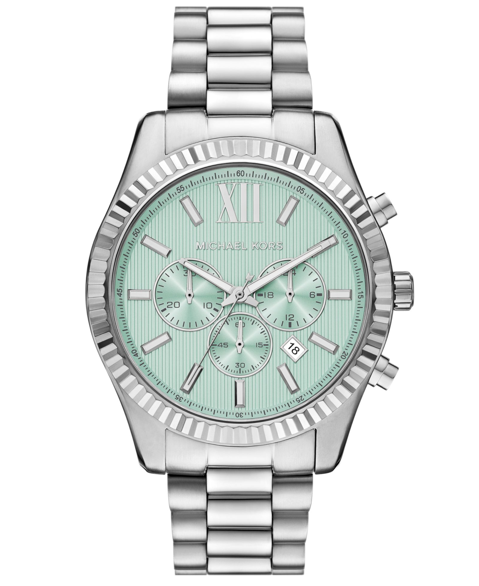 Мужские часы Michael Kors Lexington Quartz Chronograph Silver Stainless Steel 45mm