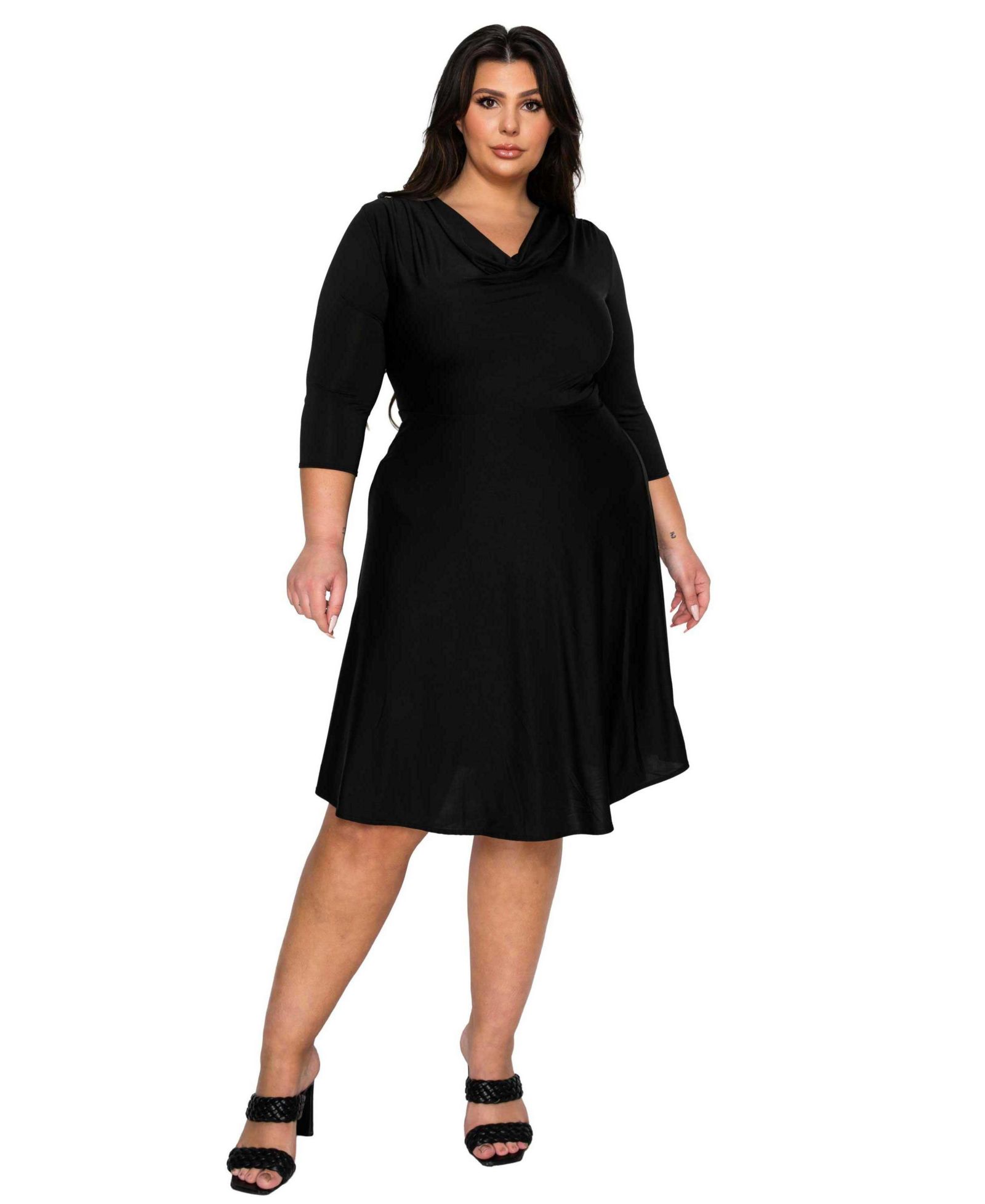 L I V D Платье Plus Size Amoretti с вырезом под горло