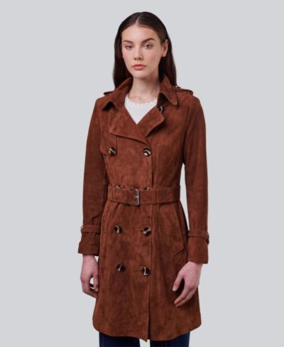 FURNIQ UK Women's Arden Funnel Neck Leather Jacket