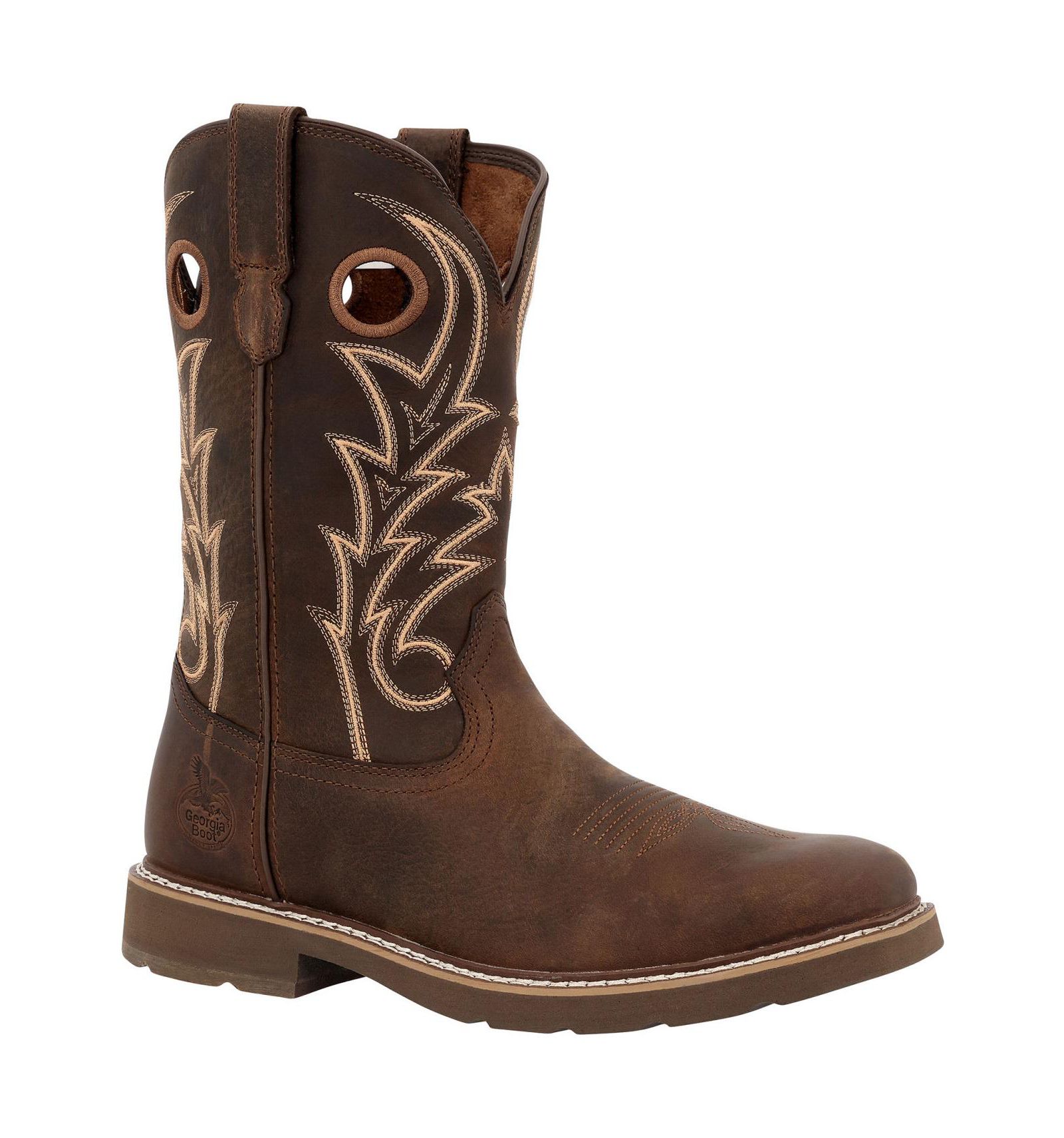 GEORGIA BOOT Men's Core 37 11" Steel Toe Western Pull-On Work Boot