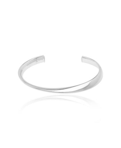 The Lovery Sculpted Cuff Bangle Sterling Silver