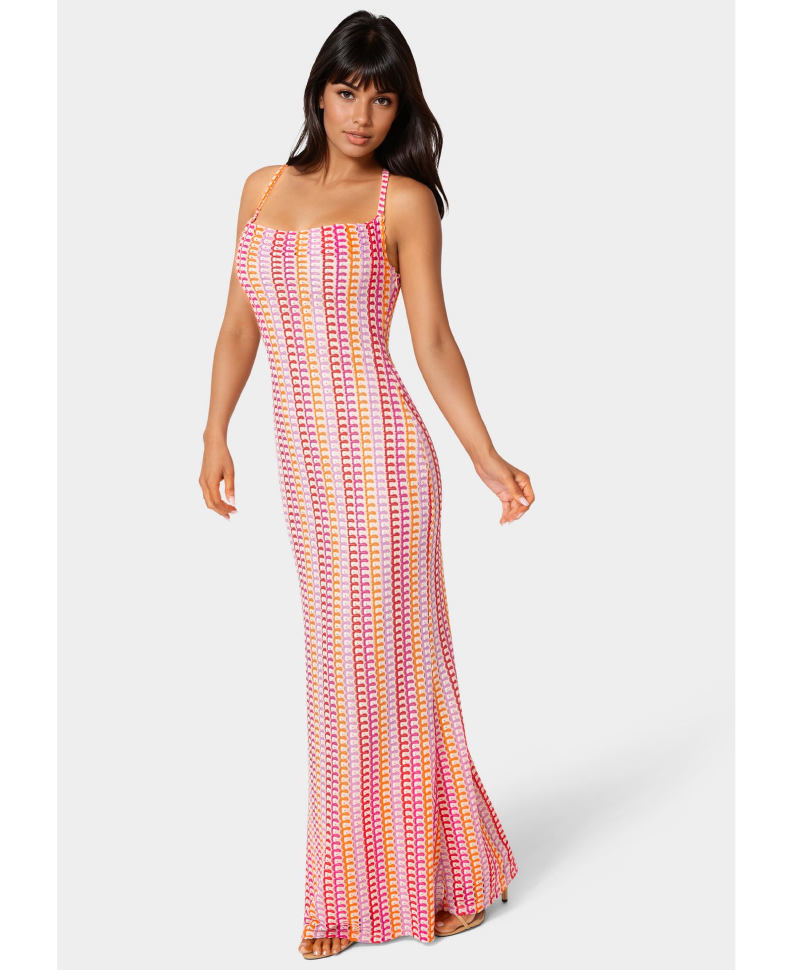 Женское облегающее платье Bebe Printed Bodycon Maxi