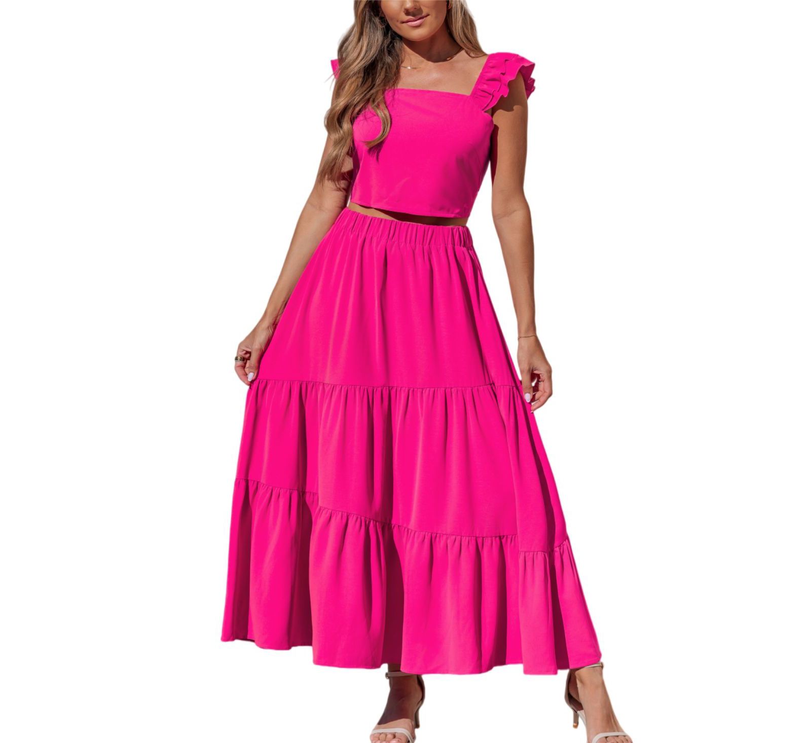 Женский комплект Cupshe Square Neck Ruffle Trim