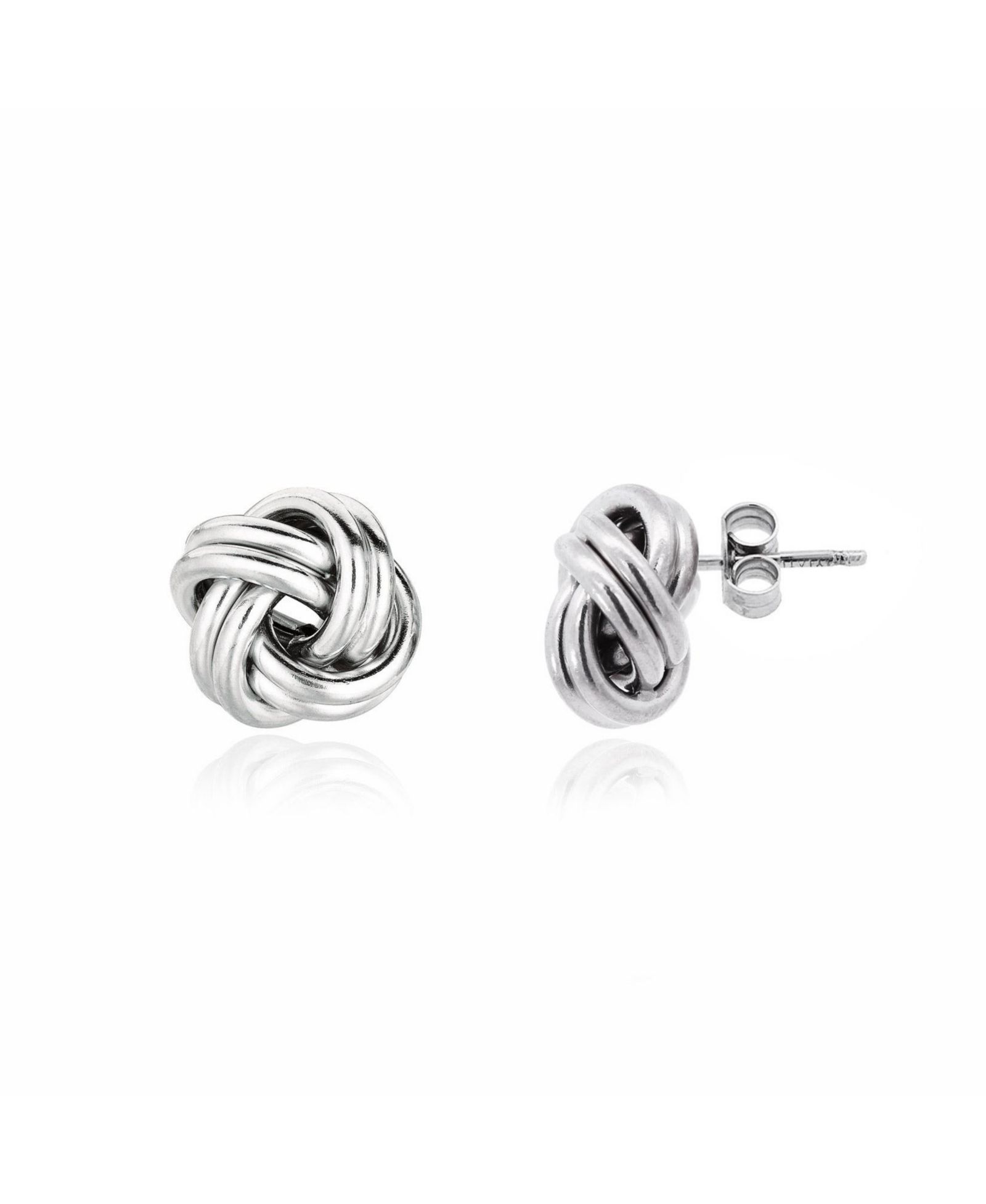 The Lovery Large Polished Knot Stud Earring Sterling Silver
