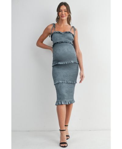Женское платье Hello Miz Maternity Smocked Bodycon Midi с рюшами