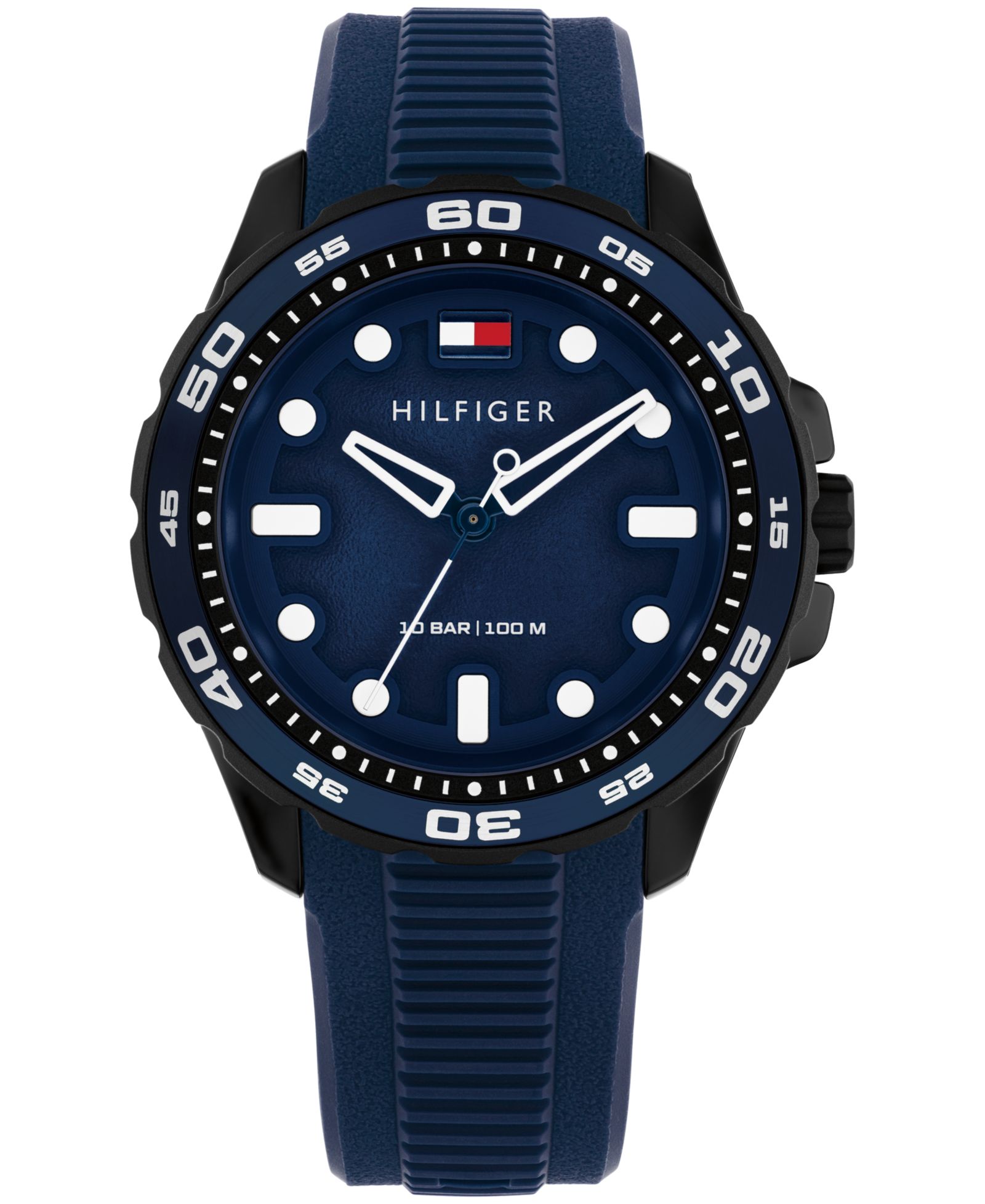 Tommy Hilfiger Men's Quartz Blue Silicone Strap Watch, 40mm