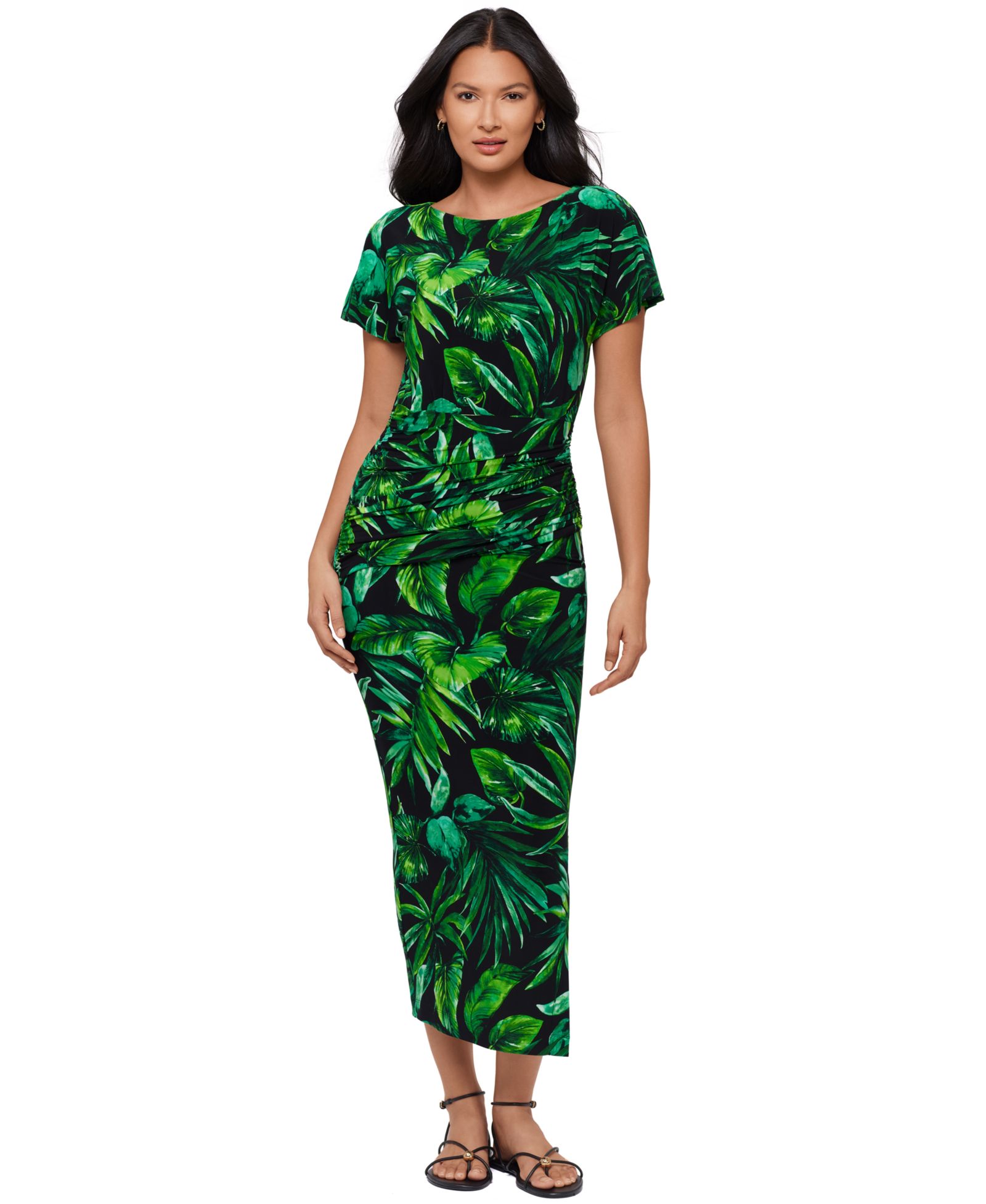Body by Miraclesuit Women's Verdure Printed Round Neck Shaping Dress