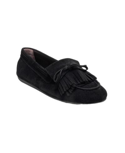Black suede leather