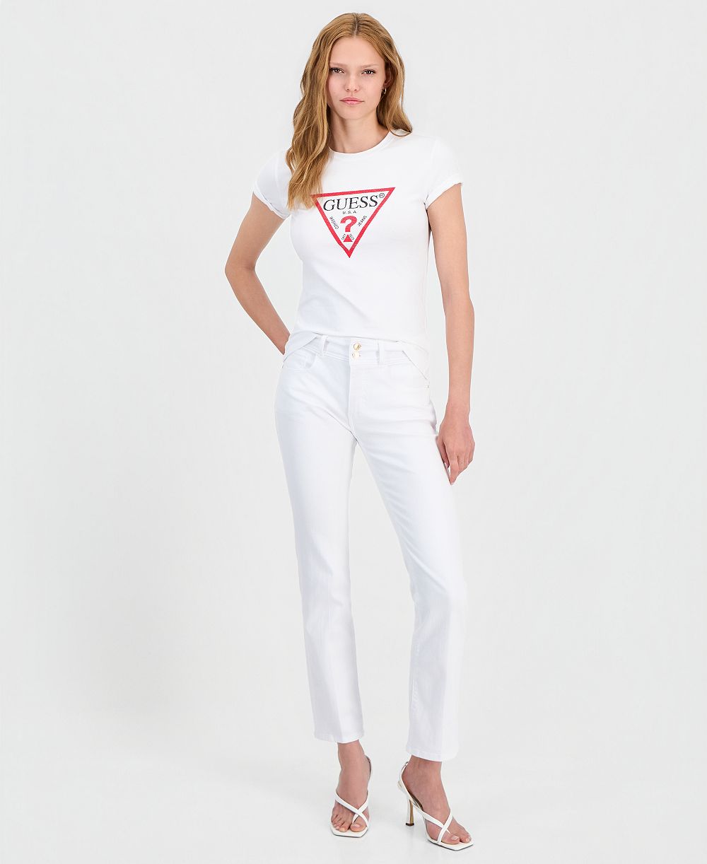GUESS Women's Shape Up High-Rise Straight-Leg Jeans