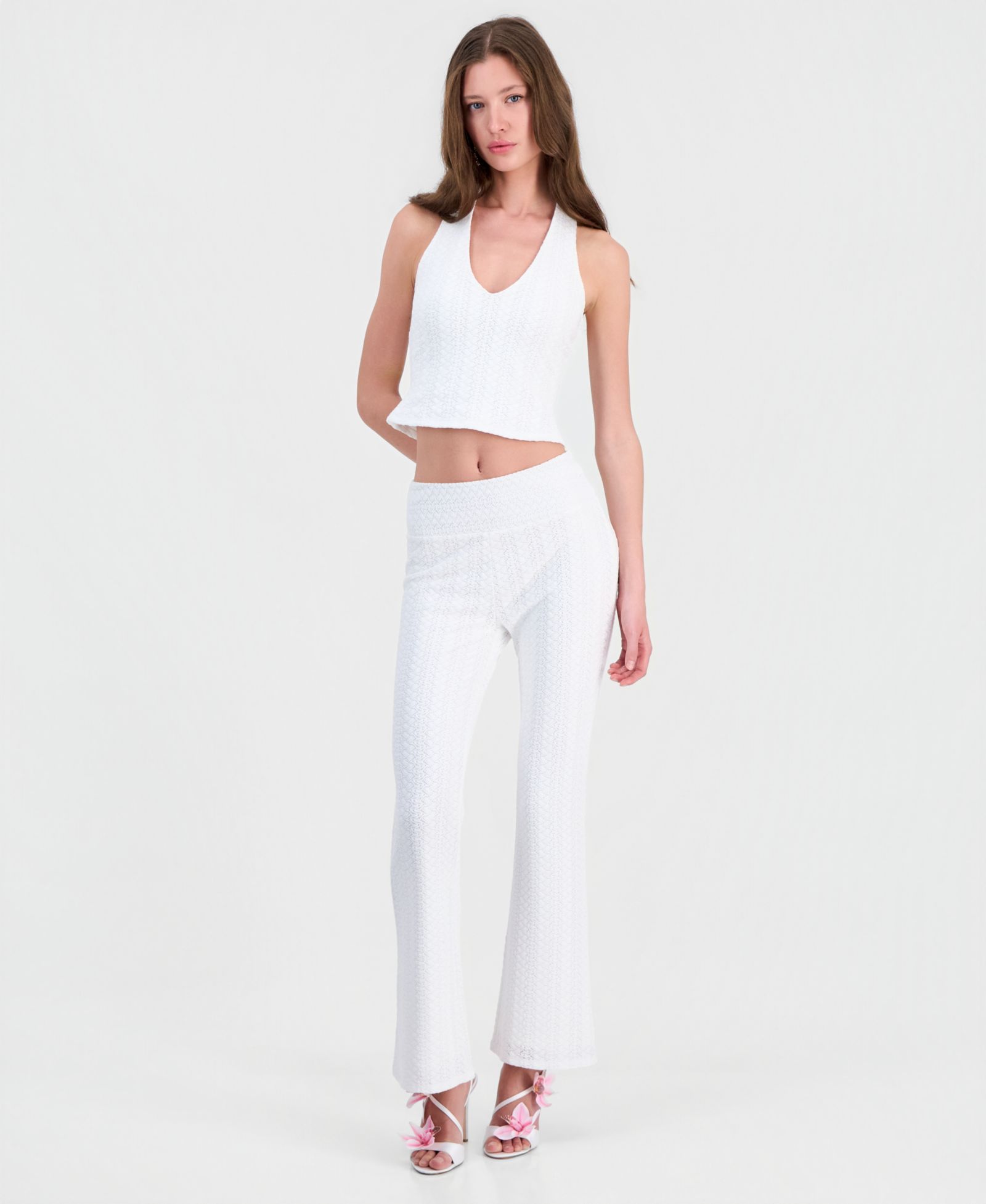 GUESS Women's Joey Textured Knit Pull-On Pants