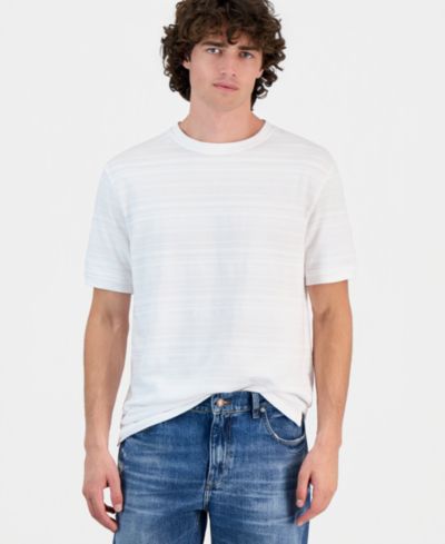 GUESS Мужской трикотажный топ Crewneck с текстурой из смесового хлопка