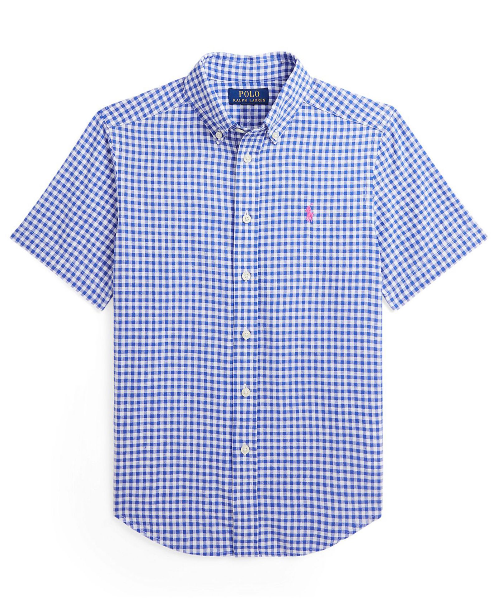 Рубашка Polo Ralph Lauren Big Boys' 8-20 Plaid Linen Short-Sleeve