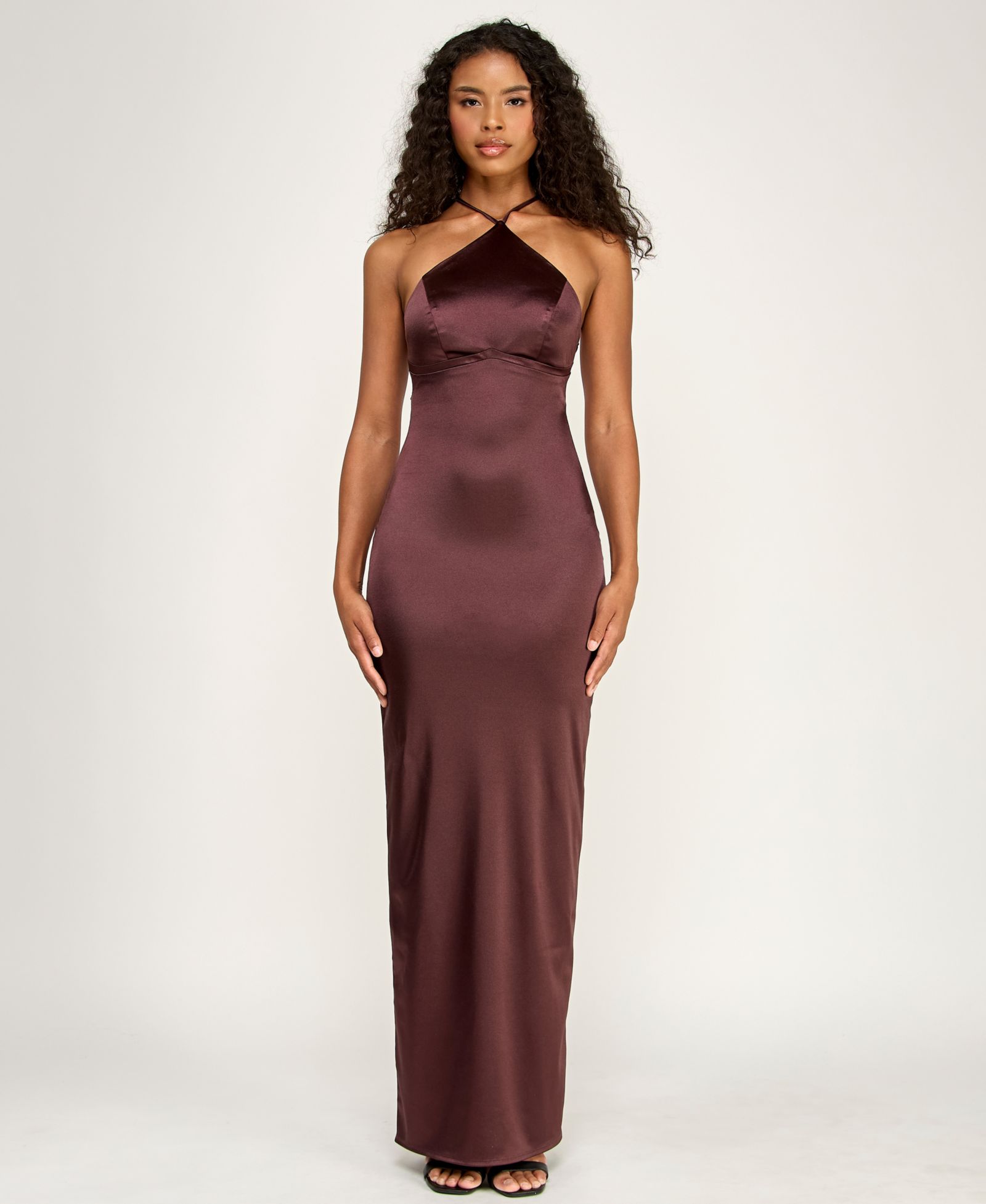Женское вечернее платье Alex & Sophia Satin Halter Neck