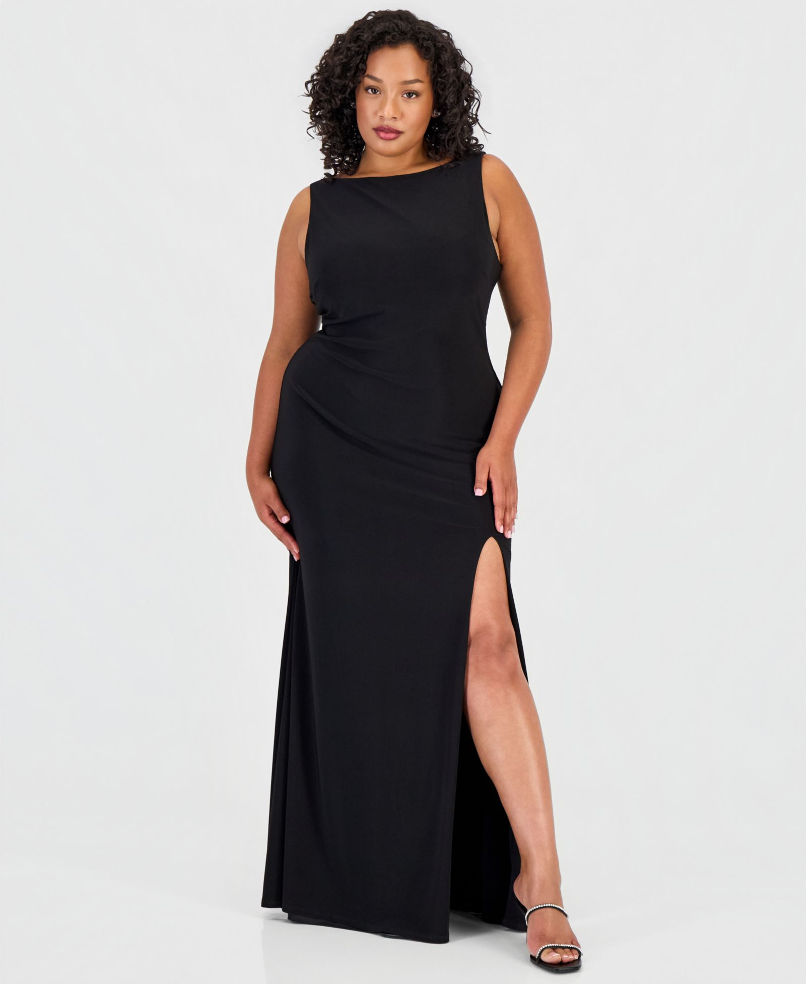 Вечернее платье B Darlin Trendy Plus Size Scoop-Neck Shiny Knit