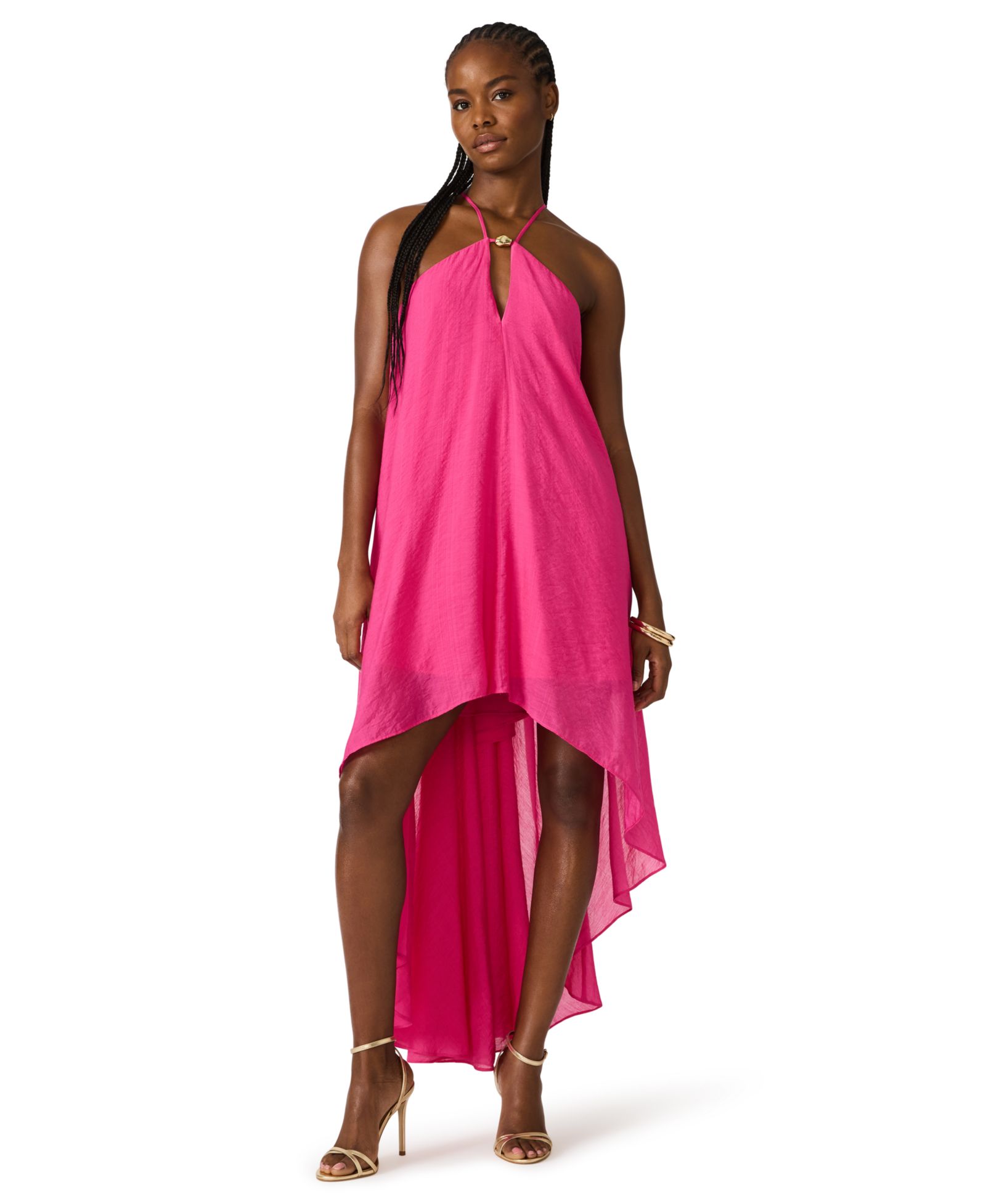 Платье Steve Madden Halter Neck Sleeveless High-Low