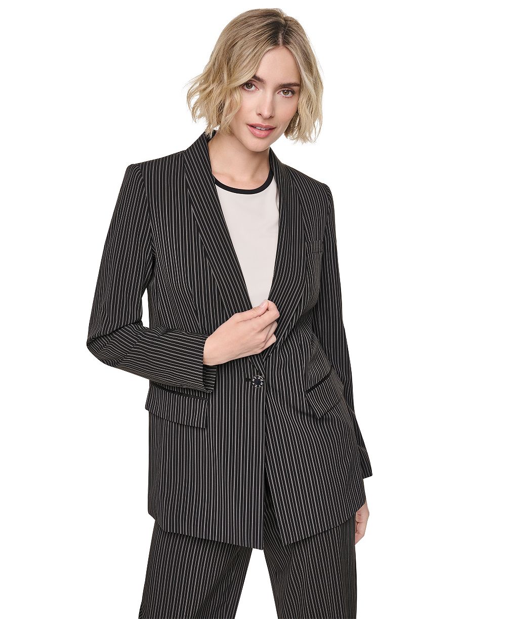Женский приталенный блейзер DKNY Everyday Stretch с длинным рукавом