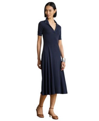 Lauren Ralph Lauren Women's Rib Knit Collared Dress