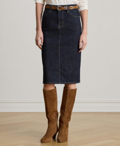 Джинсовая юбка-карандаш Lauren Ralph Lauren Denim Pencil Skirt