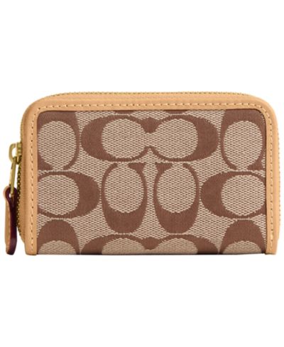 COACH Кошелек Signature Jacquard Zip Around Small