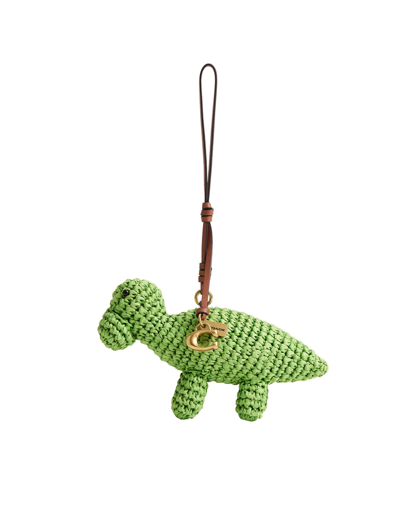 COACH Dino шарм для сумки из соломы