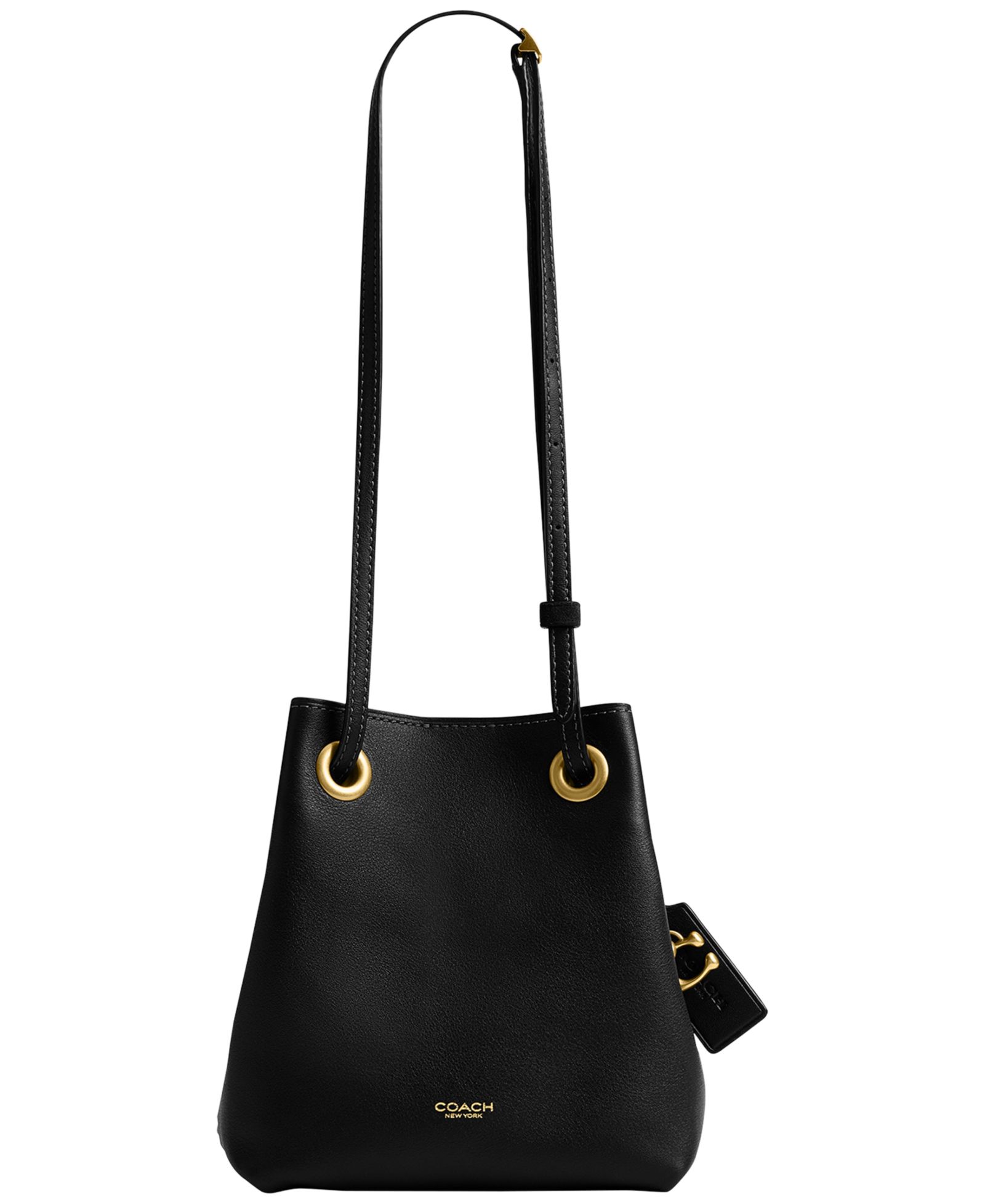 COACH Jade Small Leather Drawstring Crossbody Bag