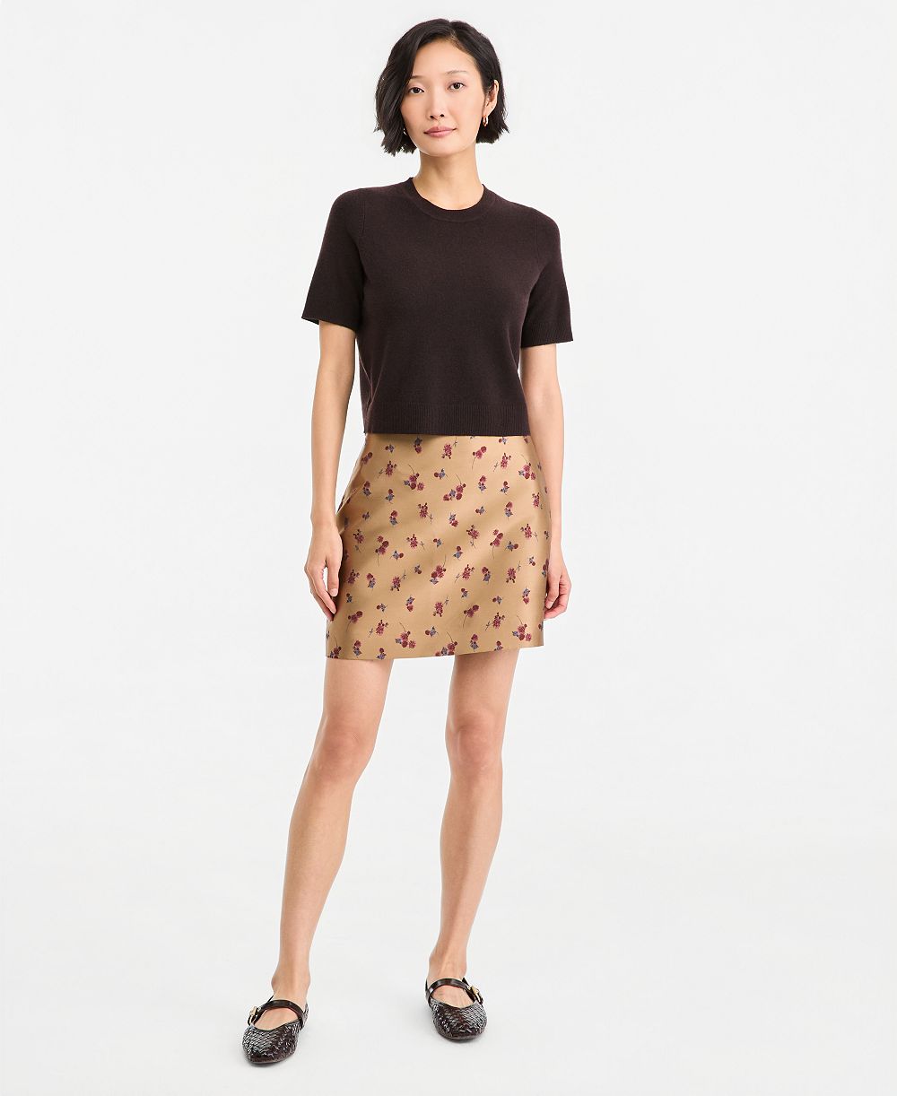 On 34th Women's Jacquard Floral A-Line Mini Skirt, Macy's Exclusive