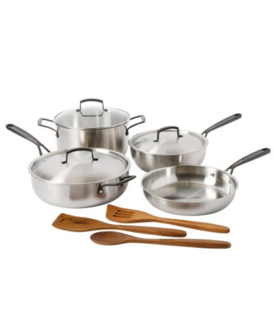 Набор посуды Babish Tri-Ply Stainless Steel, 10 предметов