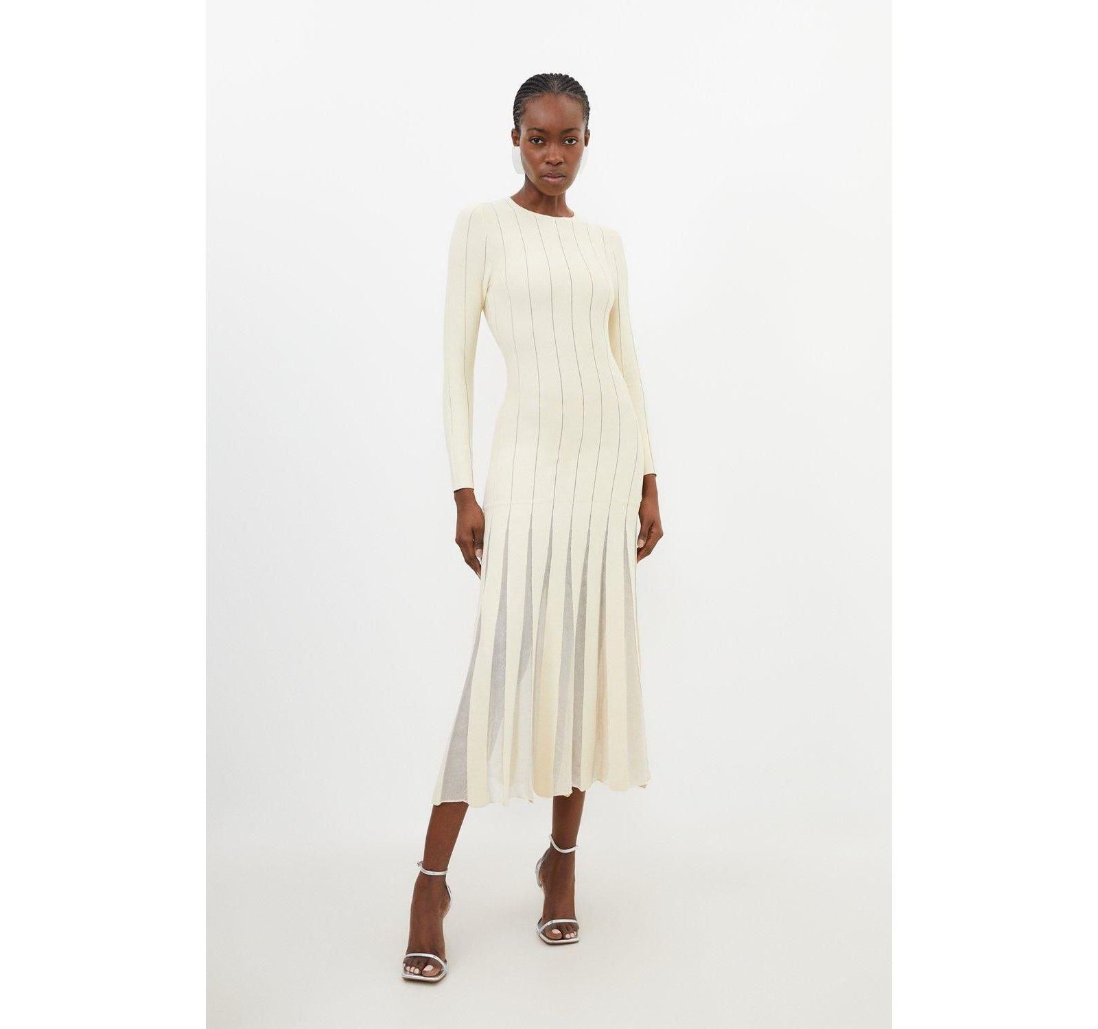 Женское трикотажное платье миди Karen Millen Filament