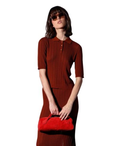 Женский топ Walter Baker Preston Rope Rib Knit Henley