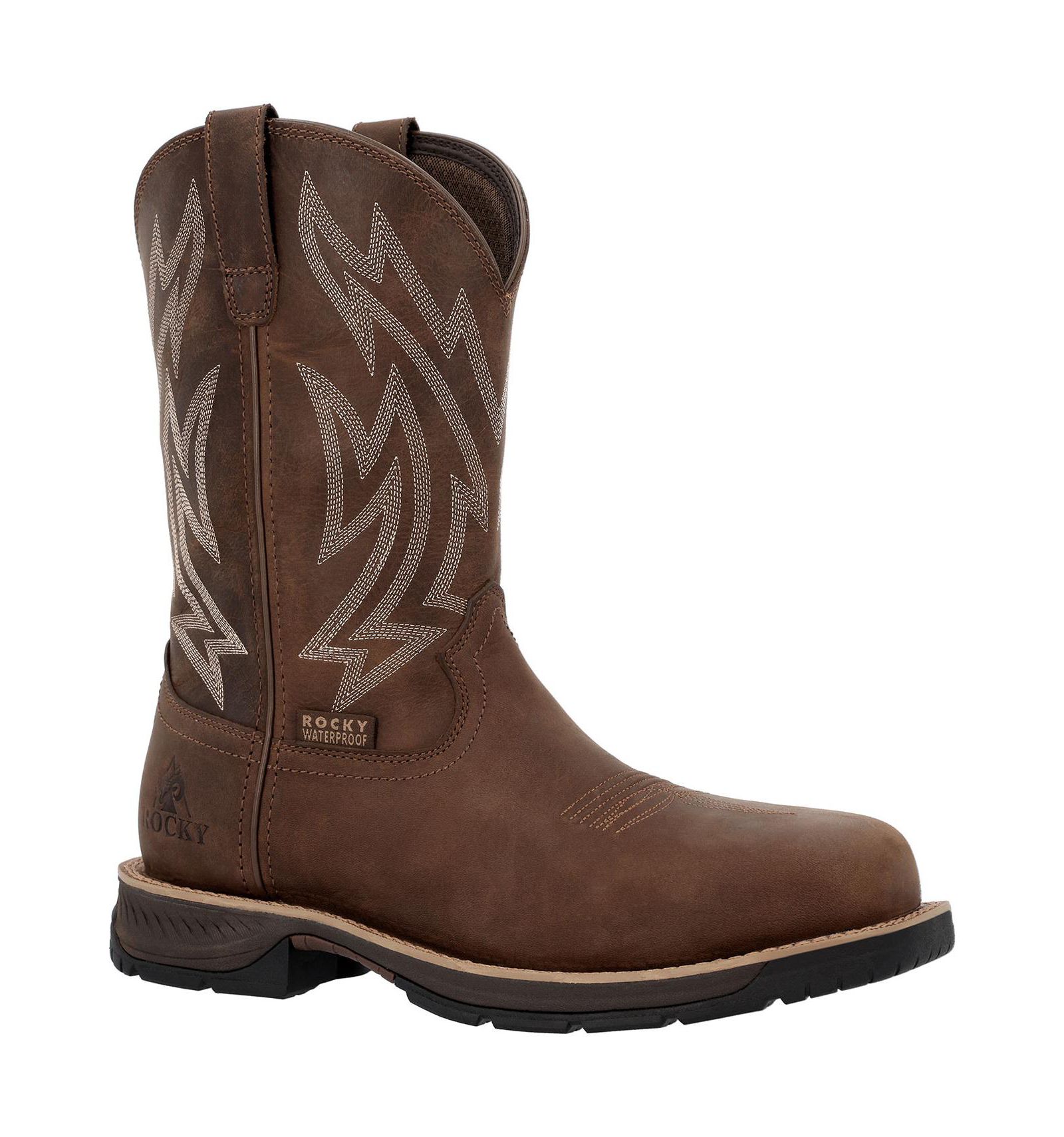 ROCKY Men's Ride LTE Carbon Toe Western Boot