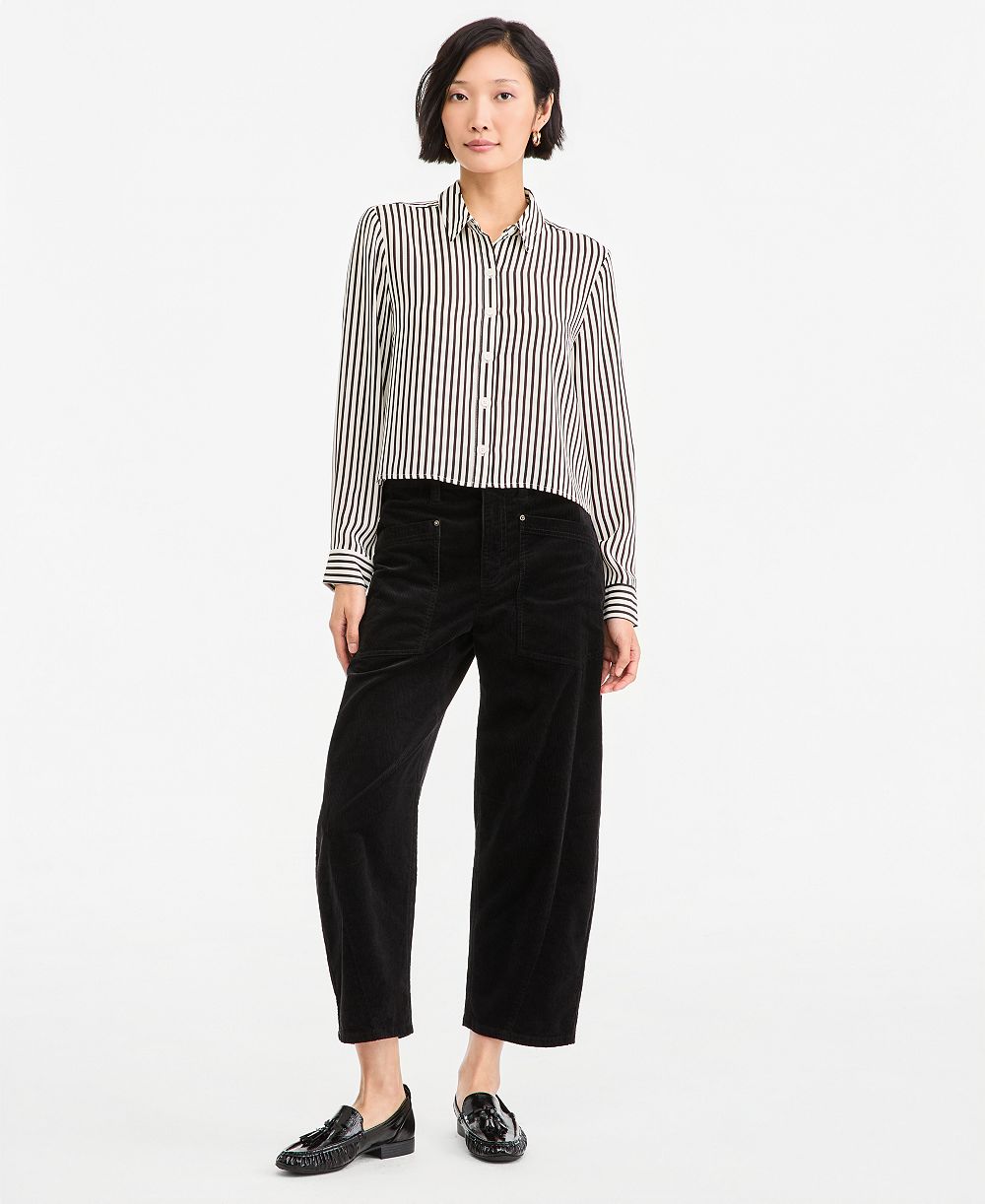 On 34th Women's High Rise Corduroy Utility Barrel Pants, Macy's Exclusive