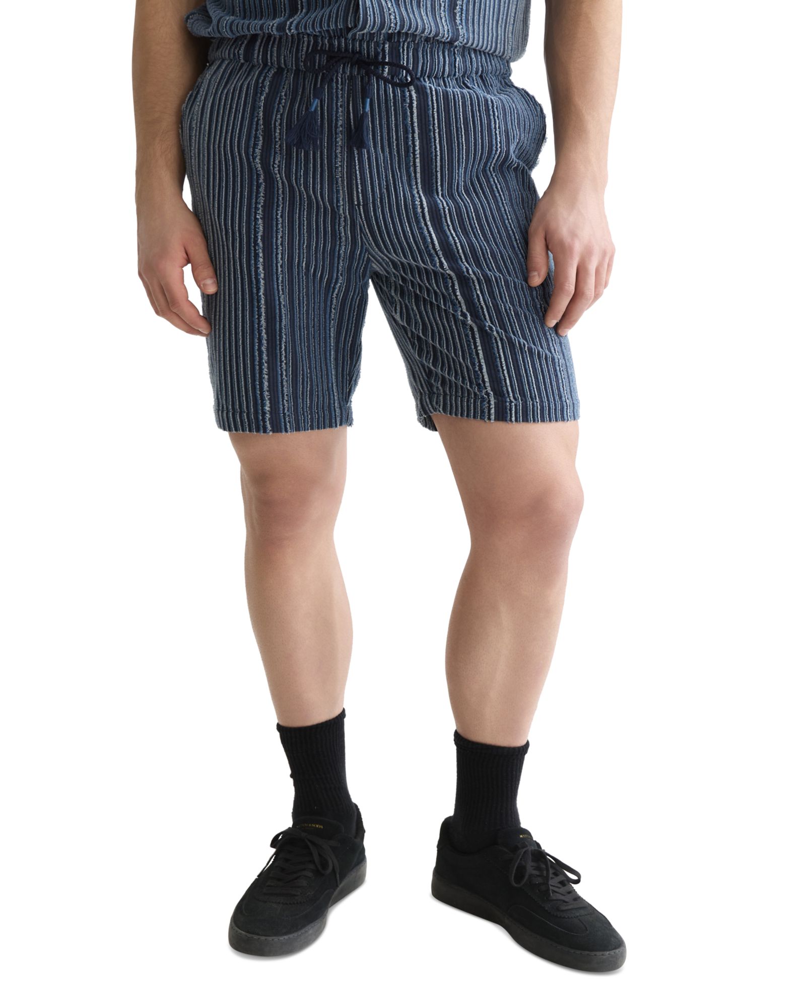 SCOTCH & SODA Men's Mid Rise Striped Bermuda Shorts