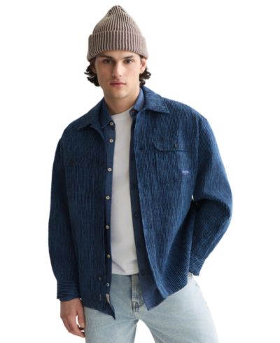 SCOTCH & SODA мужская рубашка-овершот в полоску жаккард