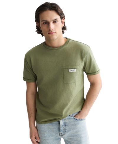 SCOTCH & SODA Мужская хлопковая футболка с карманом, короткий рукав