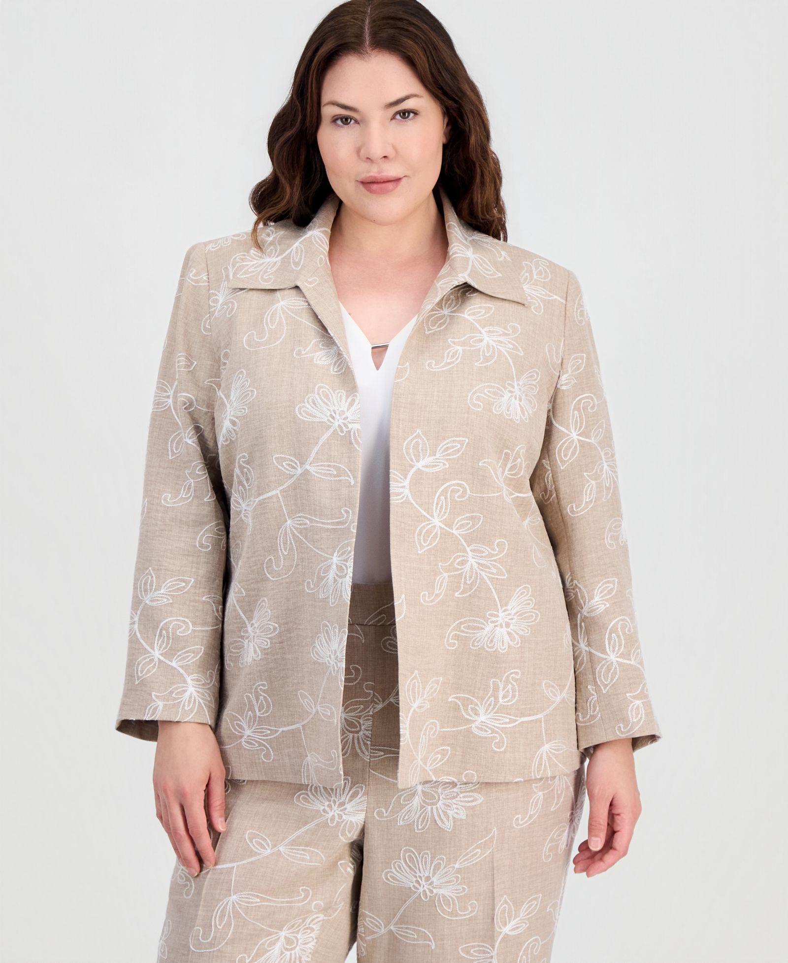 Куртка Kasper Plus Size Boxy с воротником