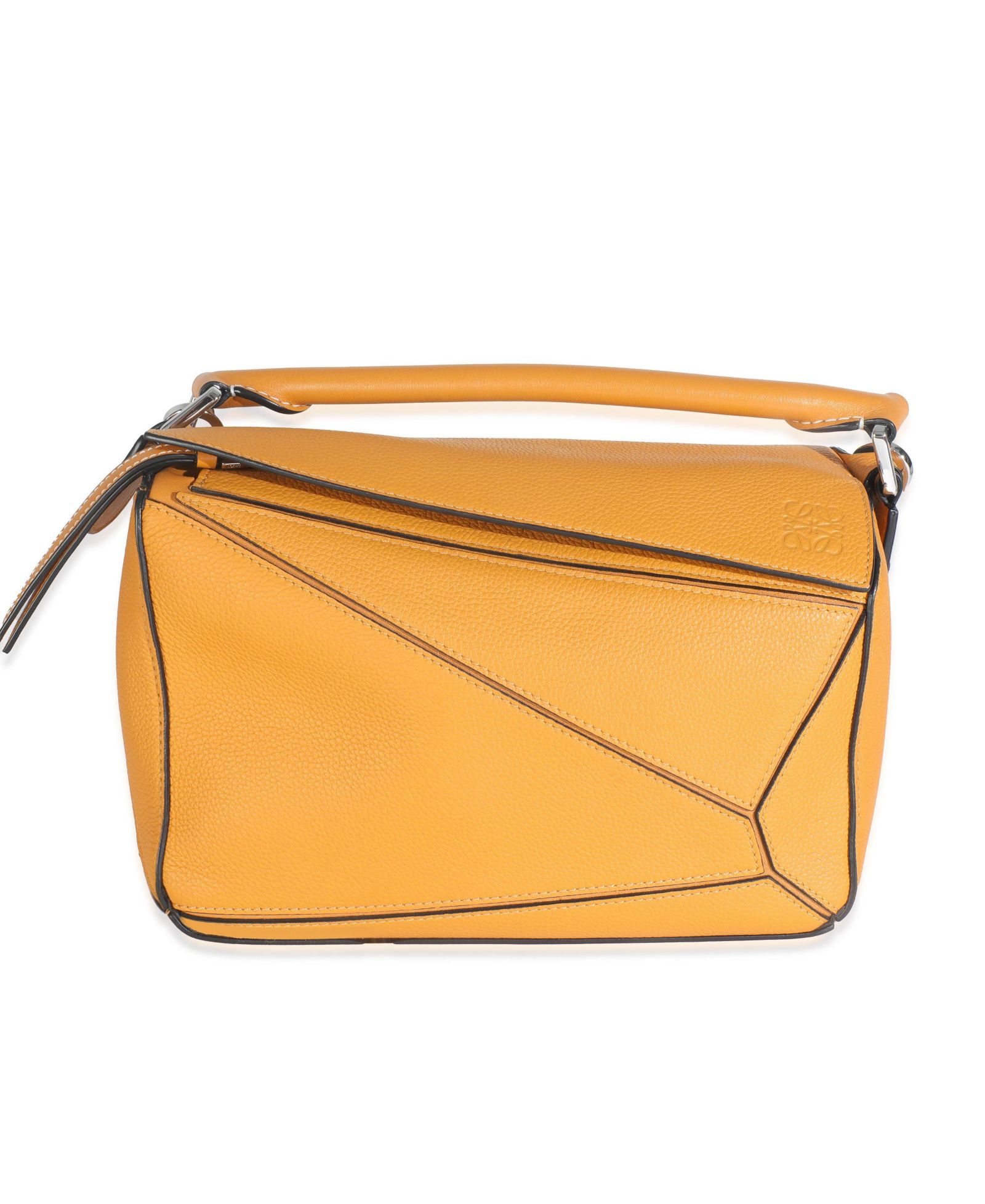 Б/у сумка Loewe Yellow Grained Calfskin Small Puzzle