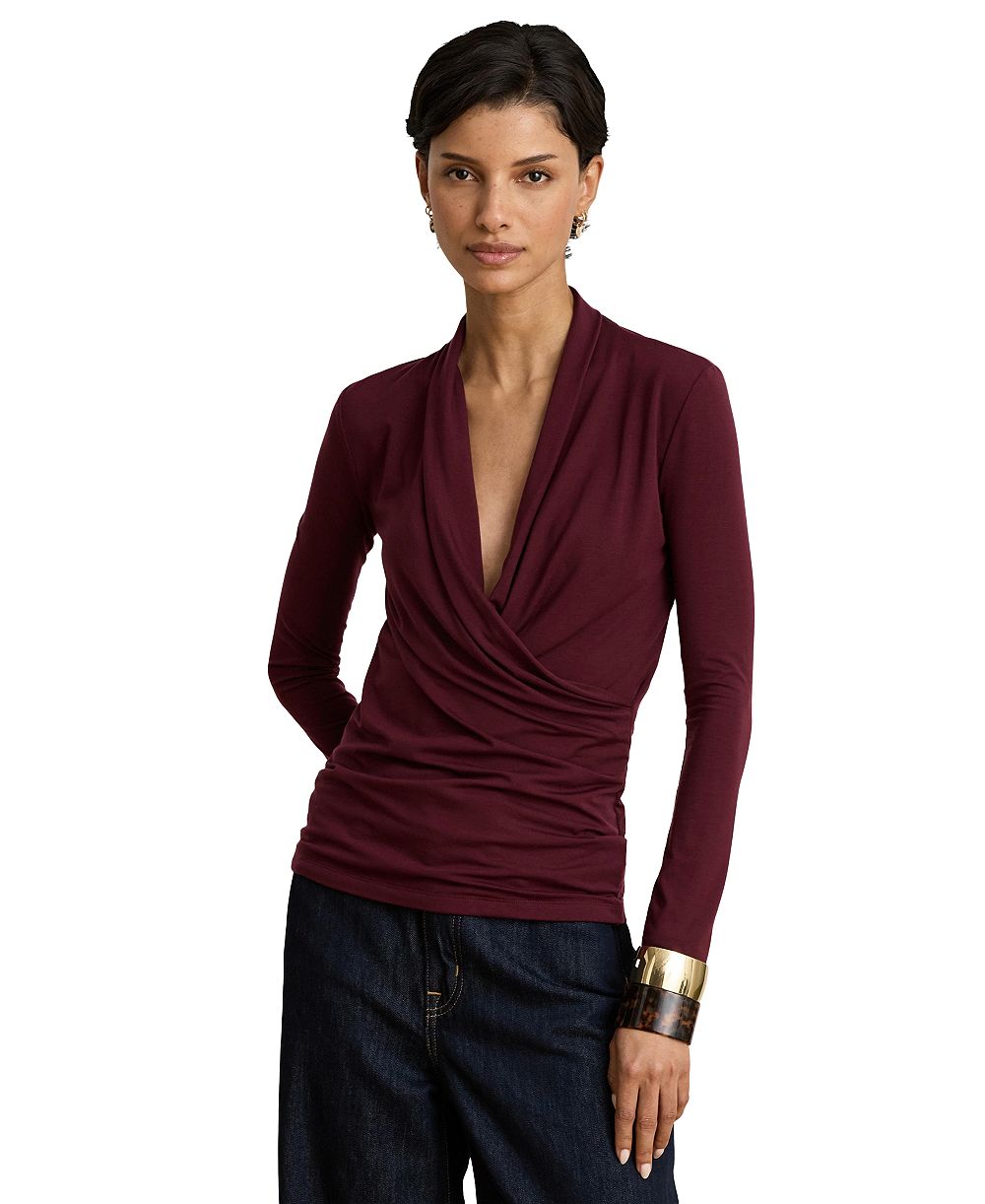 Lauren Ralph Lauren Women's Long-Sleeve Surplice Blouse