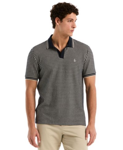 Original Penguin Мужская рубашка поло из жаккарда с коротким рукавом