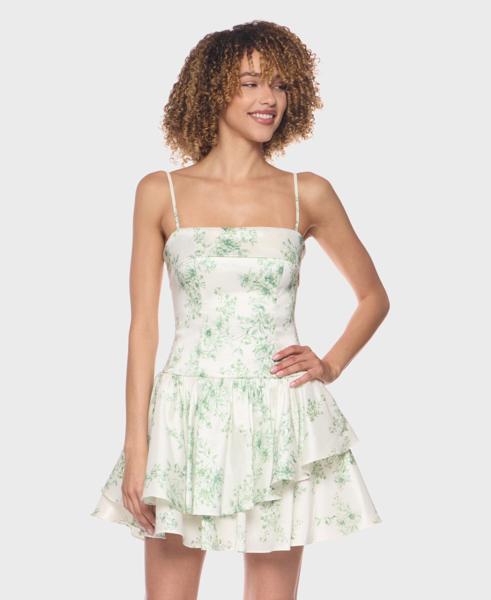Женское мини-платье B Darlin Sleeveless Square Neck