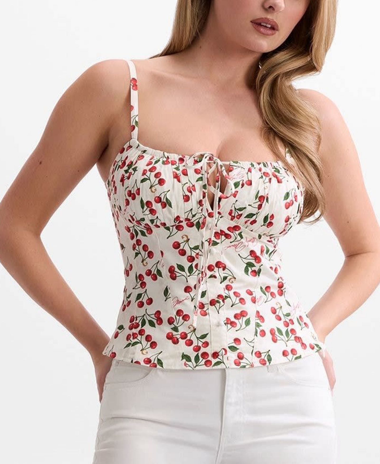 GUESS Women's Marilyn Sweetheart Neck Bustier Top