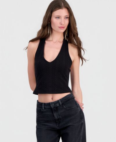 GUESS Женский топ Joey с текстурой и вырезом halter