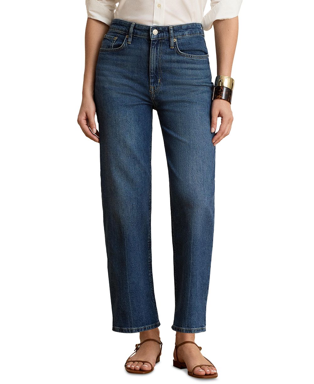 Lauren Ralph Lauren Women's High-Rise Relaxed Straight Ankle Jeans