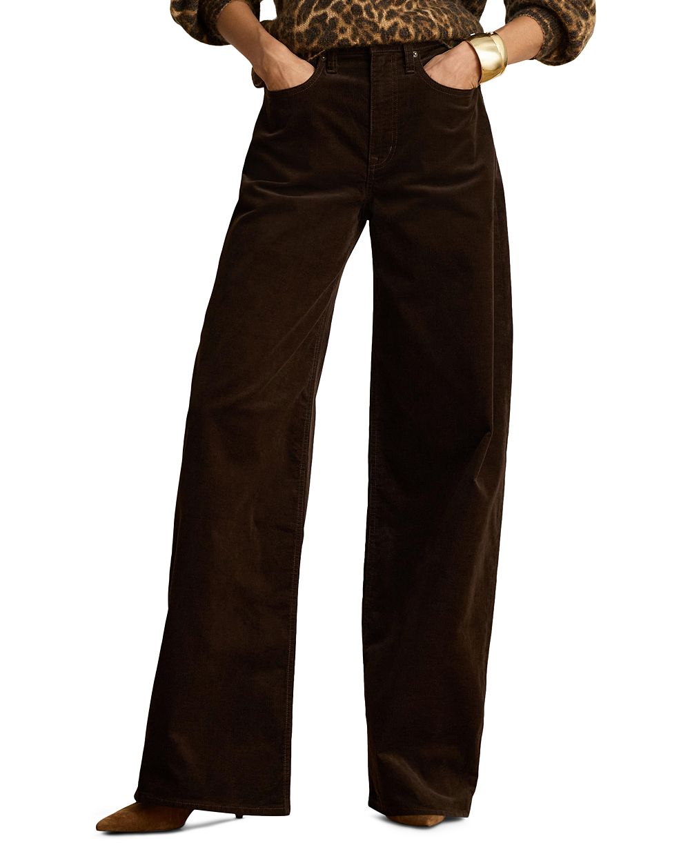 Lauren Ralph Lauren Women's Corduroy High-Rise Wide-Leg Pants