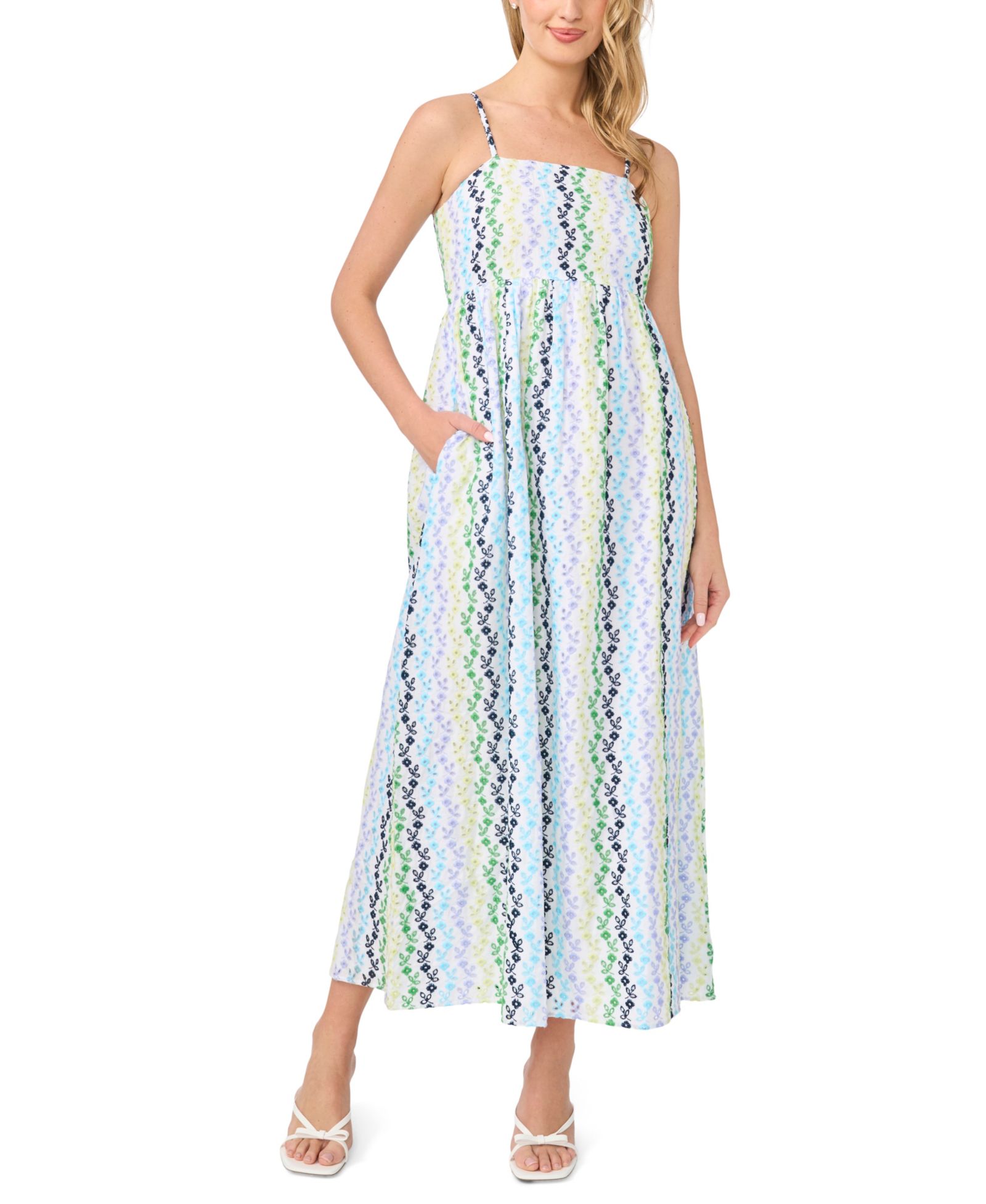 Платье CeCe Women's Spaghetti Strap Square Neck