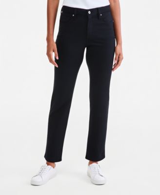 Style & Co Petite High-Rise Straight-Leg Ponte Pants, Macy's Exclusive