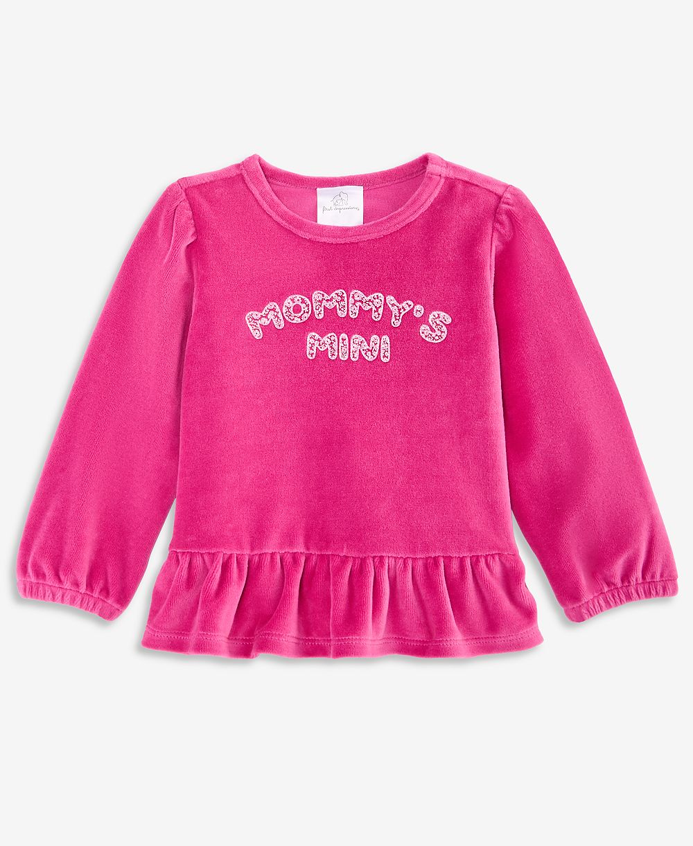 Верх из велюра с длинным рукавом для малышей, 2T-4T, коллекция для мамы и малышки, эксклюзив Macy's