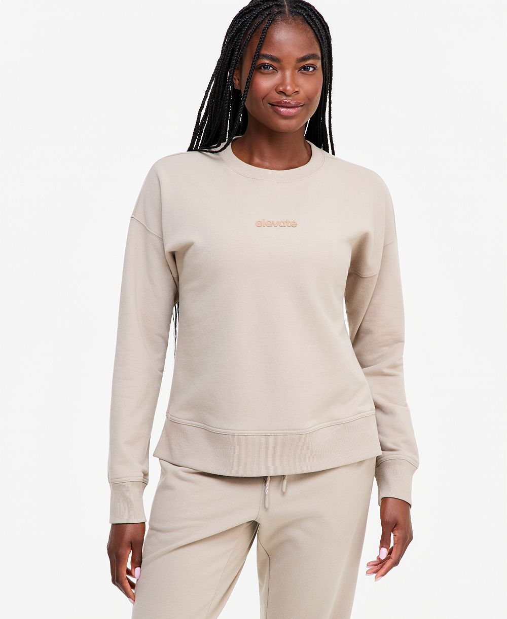 ID Ideology Women's Graphic Fleece Crewneck Sweatshirt, Macy's Exclusive