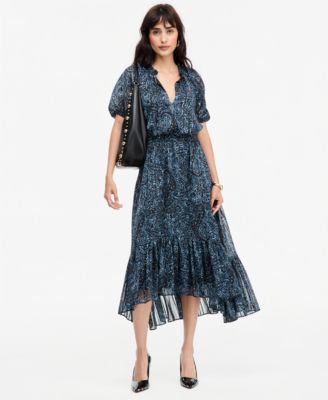 I.N.C. International Concepts Women's Short-Sleeve Printed Midi Dress, Macy's Exclusive