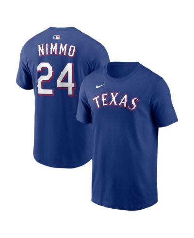 Nike Men's Brandon Nimmo Royal Texas Rangers Home Name & Number T-Shirt